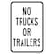 Signmission No Trucks Or Trailers, Heavy-Gauge Aluminum Rust Proof Parking Sign, 12" x 18", A-1218-24934 A-1218-24934 - alternate 1